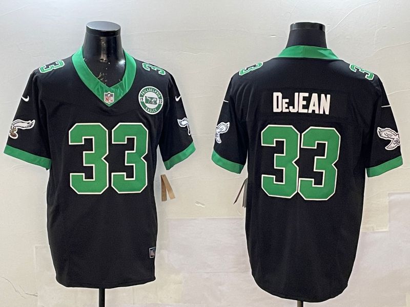 Men Philadelphia Eagles #33 DeJean Black Retro three generations 2025 Nike Limited NFL Jersey style 5->philadelphia eagles->NFL Jersey